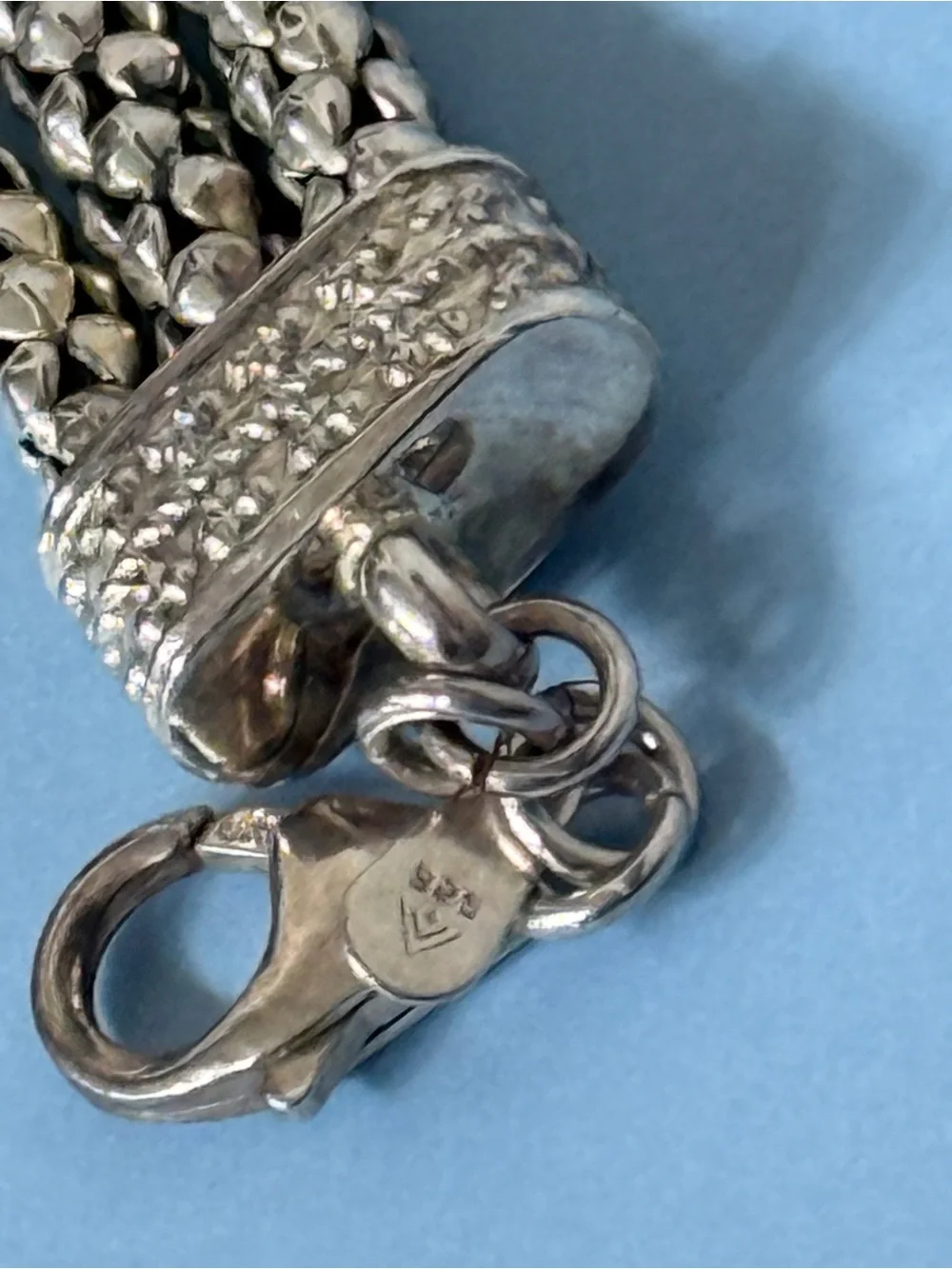 Vintage Silpada Sterling Silver (43g) Multi-Strand Popcorn Beaded Bracelet - Picture 4 of 6